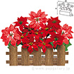 ポインセチア垣根アレンジ