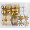 ツリーオーナメントセット（ゴールド/ホワイト）