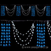 LED3連ドレープライト（ホワイト/ブルー）