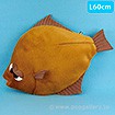 お魚ぬいぐるみ ヒラメのクッション（M） 鮮魚: イベント用品