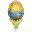 アップライトバルーン（卵5インチ カラフルストライプ）