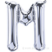 16”プレミアムレターバルーン 「M」シルバー