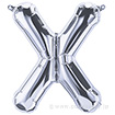 16”プレミアムレターバルーン 「X」シルバー
