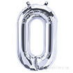 16”プレミアムレターバルーン 「0」シルバー