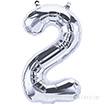 16”プレミアムレターバルーン 「2」シルバー