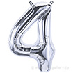 16”プレミアムレターバルーン 「4」シルバー