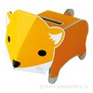 dancoo！ 貯金箱 動物シリーズ（キツネ）