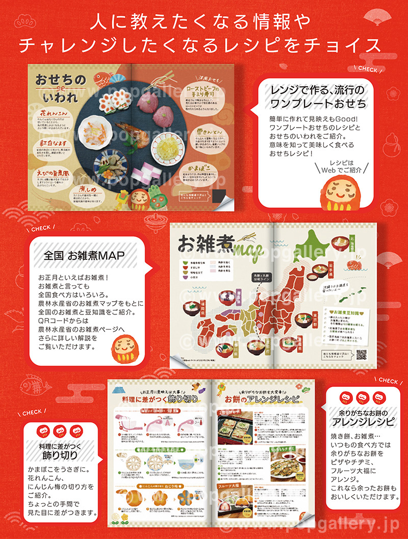 お買い物チェックシート付お正月リーフレット（全8ページ）チラシ裏面