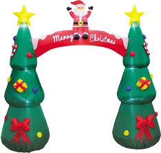 エアブロー クリスマスツリーアーチ（高さ：H240cm）
