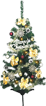 120cmゴールドクリスマスツリーセット