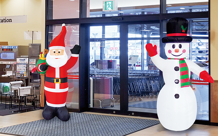 エアブロー スマイルサンタ(高さ:H210cm)