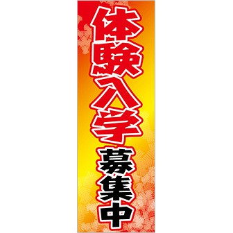 のぼり 体験入学募集中