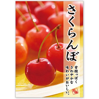 A3ポスター さくらんぼ: タイトルポップ｜販促物・販促通販の