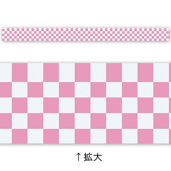 レールPOP 市松（ピンク）