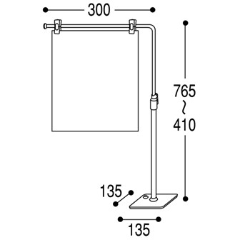 オリジナルL型ポップスタンド