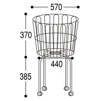 円形バスケットワゴン