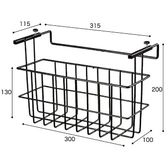 前出しワイヤーバスケット（スリム）W300mm