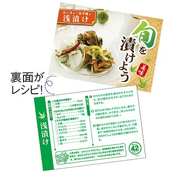 レシピ4種セット「漬物」(4種×各100枚)