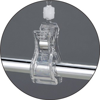 ポップ取付器具 横型クリップ＆クリップ