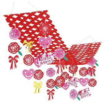 母の日カーネーションプリーツハンガー