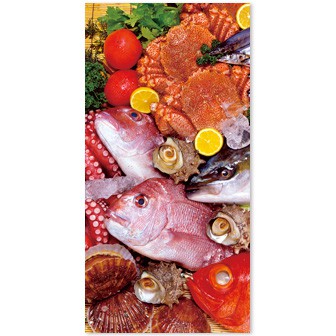 食材タペストリー（鮮魚）（防炎加工）
