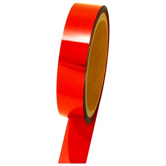 メッキテープ（レッド） W2．5cm×L50m巻 R(レッド)