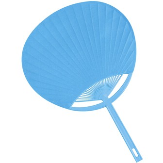 カラー無地うちわ （水色） LB(水色)