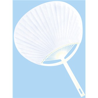 カラー無地うちわ （白） W(白)