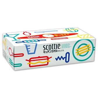 Scottie スコッティキッチンタオルboｘ75w ノベルティ 販促物 販促