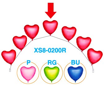 アイブレックスアーチバルーン（ハート型） レッド R(レッド)
