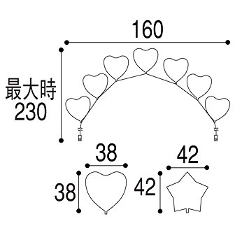 アイブレックスアーチバルーン（星型） シルバー SI(シルバー)