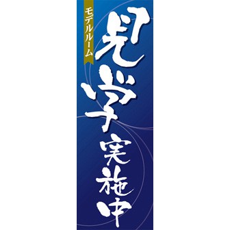 のぼり（大） 見学実施中（青）