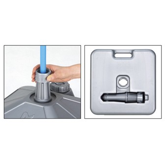 オリジナル注水型ポールスタンド（グレー） (シルバー)