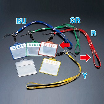 STAFFパスケース（赤）STAFFストラップ付 R(赤)