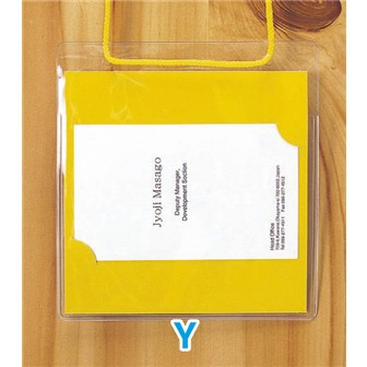 イベントパス【ループ名札（名刺用）】 黄 Y(黄)
