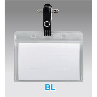 カラータッグ名札 横型（黒） BL(黒)