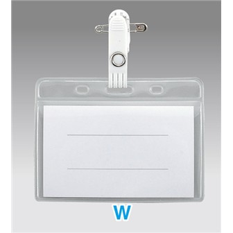 カラータッグ名札 横型（白） W(白)
