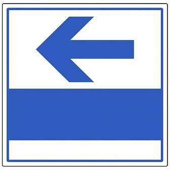 サインキューブ用標識 （←） O(←)