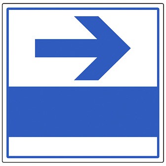 サインキューブ用標識 （→） P(→)