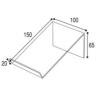 アクリル商品台 ロータイプ（大）ASL－2