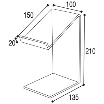 アクリル商品台 ハイタイプ（大）ASH－2