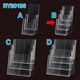 カタログホルダー （A4三つ折・4段）