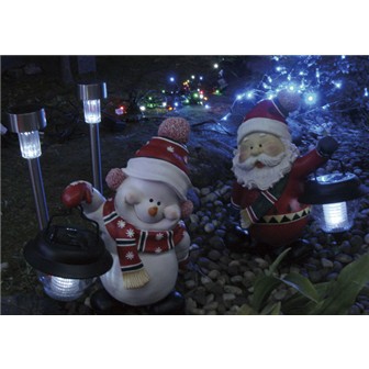 LEDソーラーライト（スノーマン）: 季節装飾・造花｜販促物・販促通販