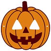 ハロウィン かぼちゃお面（ゴム輪なし）