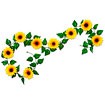 ひまわりガーランド（マグネットタイプ）