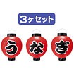 うなぎ尺丸提灯（3ヶセット）